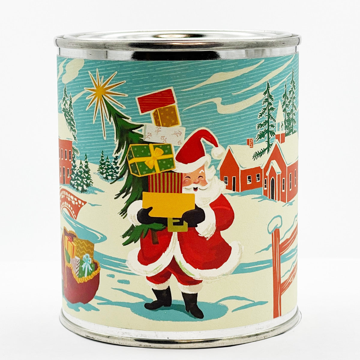 Santa Scene Custom Candle